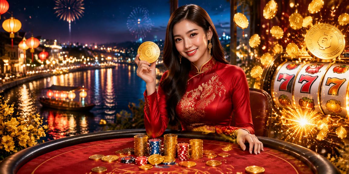 Giao diện slot game chủ đề Tết tại vùng Đồng bằng Sông Cửu Long